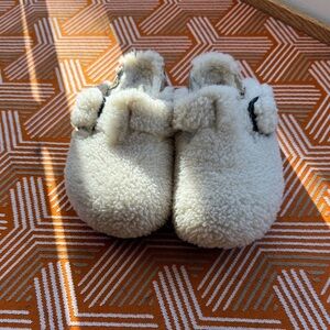 Papillio Cream Fuzzy Mules